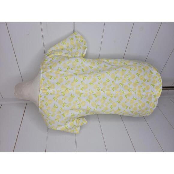 J Crew small white with pineapples blouse - Picture 2 of 5